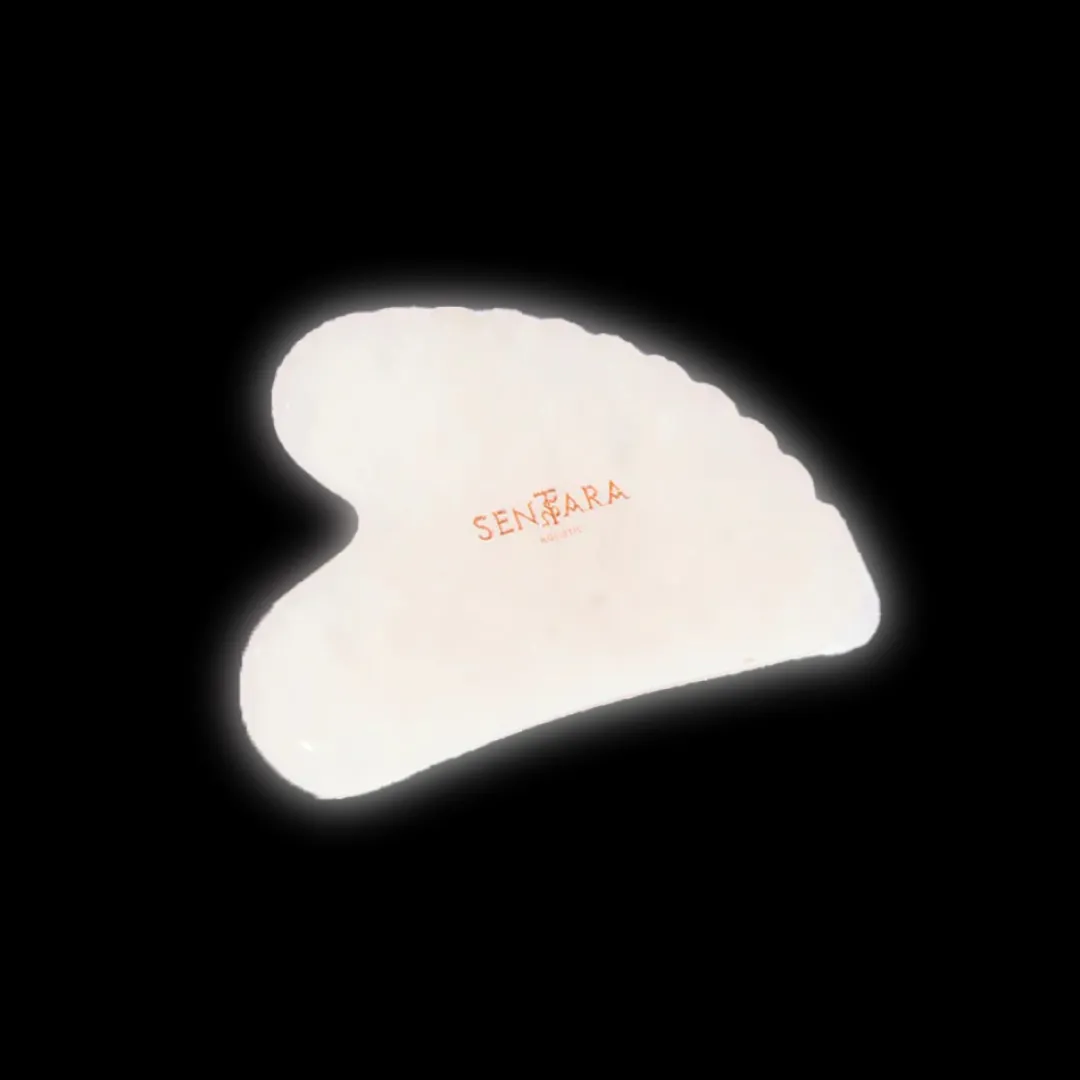 Beauty Tools<Sentara Holistic Gua Sha 'White Jade Heart With Teeth'